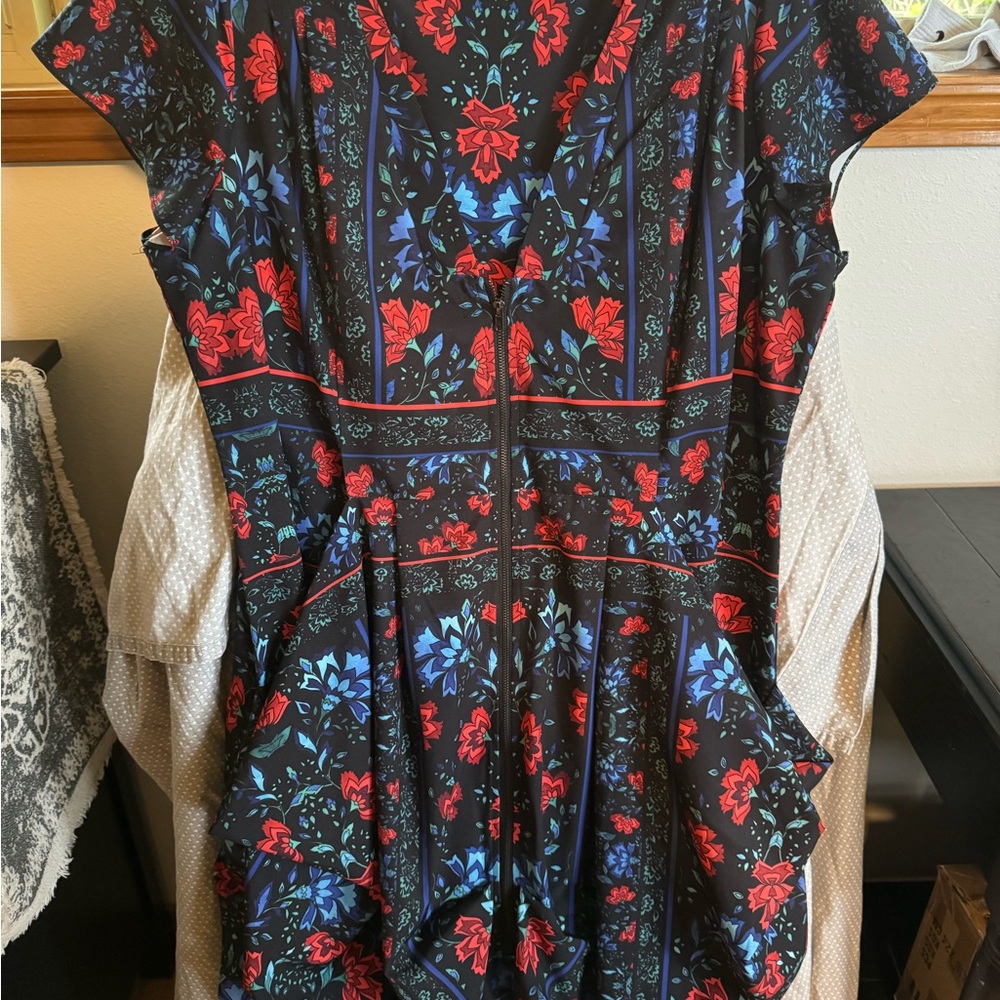 City Chic Floral Black Dress